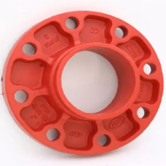 Encaixe de tubo ranhurado adaptador de flange de ferro dúctil
